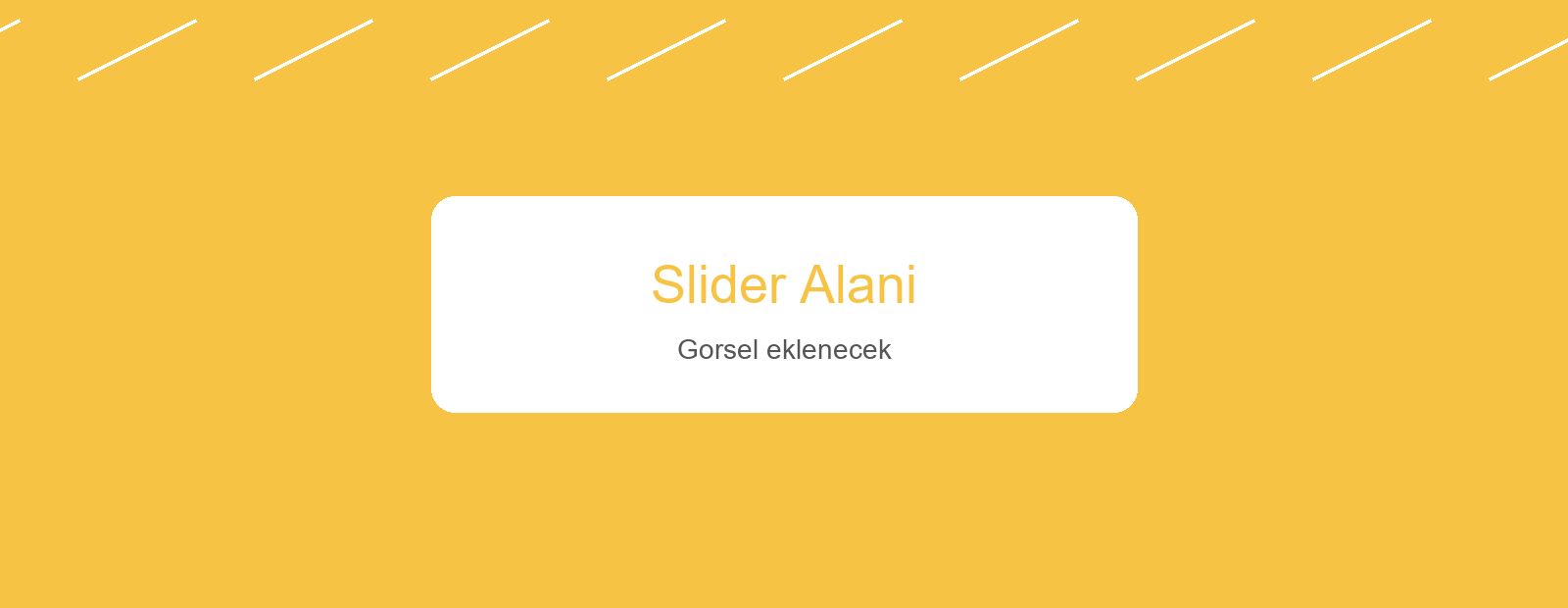 Slider alanı